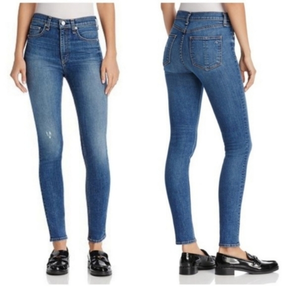 rag & bone Denim - Rag & Bone High Rise Skinny Jeans in "El"